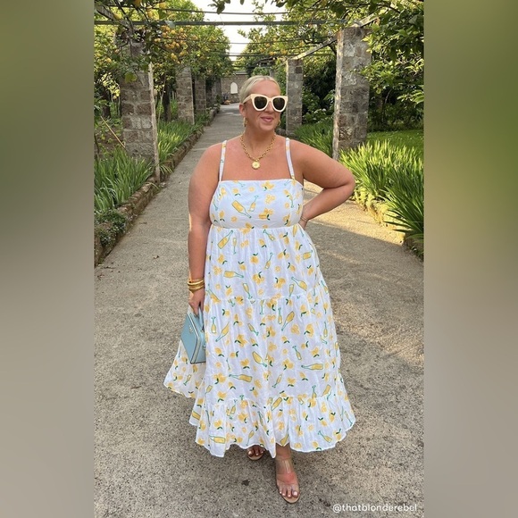 SHOW ME YOUR MUMU Summer Fling Midi Dress In Limoncello Embroidery - Picture 7 of 8